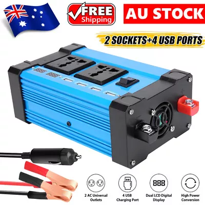 Power Inverter 6000W DC 12V To AC 240V With Car Plug Cable Caravans Camping LCD • $40.85