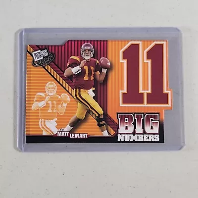 Matt Leinart Rookie Card USC QB Big Numbers Die Cut Insert 2006 Press Pass • $7.99