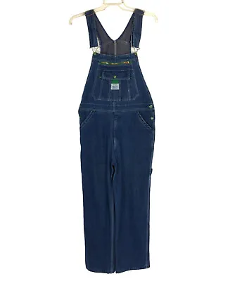 Vintage Liberty Denim Blue Jean Bib Overalls Work Farm Trucker Hipster 34x30 • $28.99