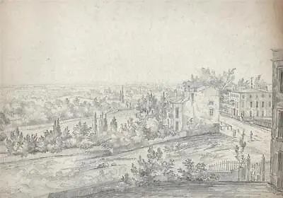 Richmond London - Landscape - Antique Pencil Drawing - 19th Century • £200