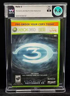 Halo 3 Pre Order Your Copy Best Buy Display Case Today Xbox 360 WATA 9.2 Graded • $0.99