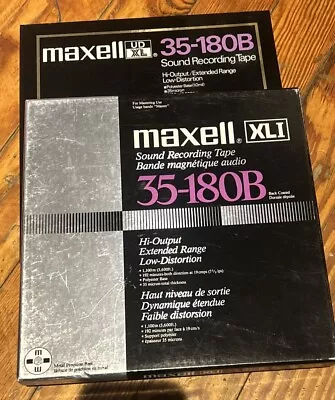 Lot Of (2) MAXELL XLI Sound Recording Tape - 35-180B 10.5  X 1/4  - • $50