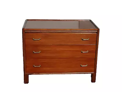 Vintage Mid Century Modern McGuire Bachelors Check Dresser W Pull Out Shelf • $1750