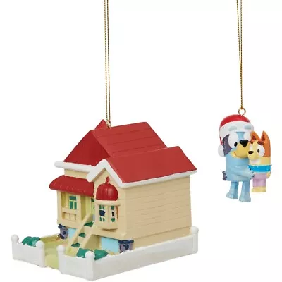 ~ 2 Pack Of Bluey Ornaments ~ Bingo ~ Christmas Decorations ~ House ~ • $29.99