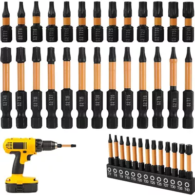 26pcs Impact Torx Set T7-T40 Quick Change Driver Drill Bit Security Tamper Proof • $14.98