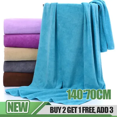 Extra Large Microfibre Lightweight Beach Towel Quick Dry Travel Towel Bath Sheet • £6.43