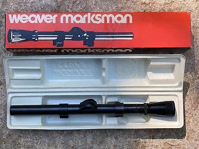 $49.95 • Buy Vintage Weaver Marksman 4x Rifle Scope For 22 Rifle W/ Factory Box