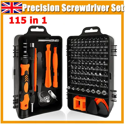 115Piece Precision Screwdriver Set Computer Pc Laptop Phone Repair Tool Kit Case • £9.99
