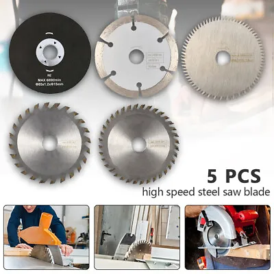 £12.99 • Buy 5pc 85mm*15mm 24T 36T Circular Cutting Saw Blades Wood Set TCT For Angle Grinder