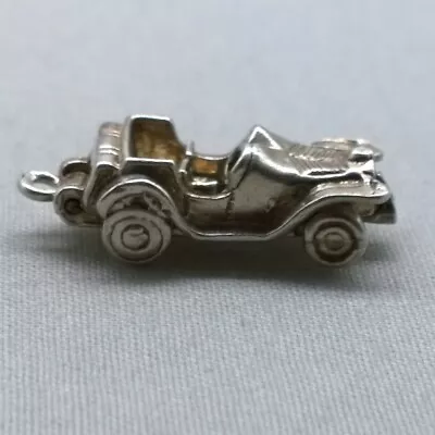 Vintage Sterling Silver British Car Charm Old Automobile Top Opens • $19.95