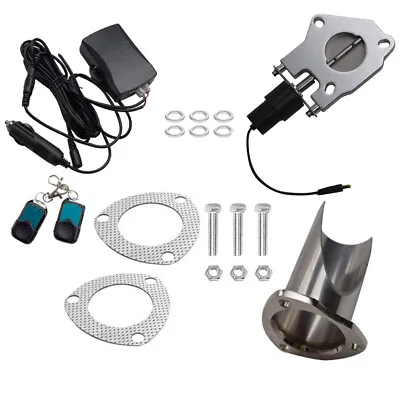 $73 • Buy 3  Electric Exhaust Cutout Valve Cut Out Kit With Remote Switch Dump Valve