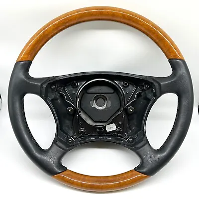 Mercedes Benz W220 S-Class / CL Steering Wheel Black Leather & Wood 00-06 OEM • $160