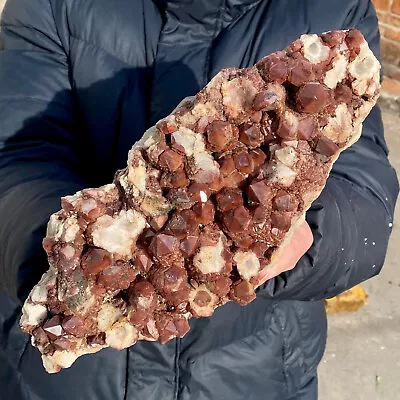 9.4LB Natural Red Quartz Pineapple Crystal Cluster Healing Mineral Specimen • $0.99