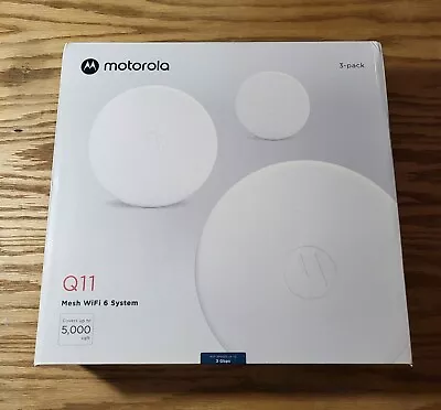 NEW IN BOX Motorola Q11 Mesh WiFi 6 System AX3000 3-Pack Routers/Extenders • $79.99