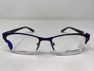 Alexander Collection Esme Eggplant 48-17-130 Half Rim Eyeglasses Frame QL73 • $65