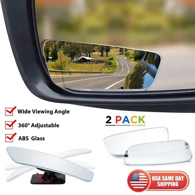 2pcs Blind Spot Mirror Auto 360° Wide Angle Convex Rear Side View Car Truck SUV • $8.39