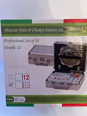 Double 12 DOT Pro Size Mexican Train & Chicken Domino Set • $29.95