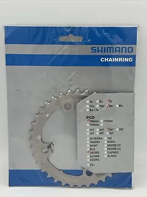 Shimano Deore Fc-m532 4 Bolt 104 Bcd 36t Chain Ring - Silver • $17.99