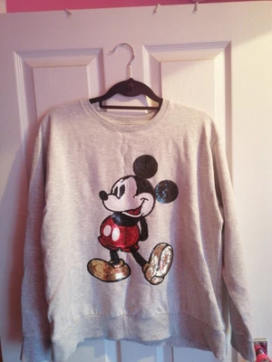 £5 • Buy Primark Disney Sequin Mickey Mouse Sweatshirt Size 18