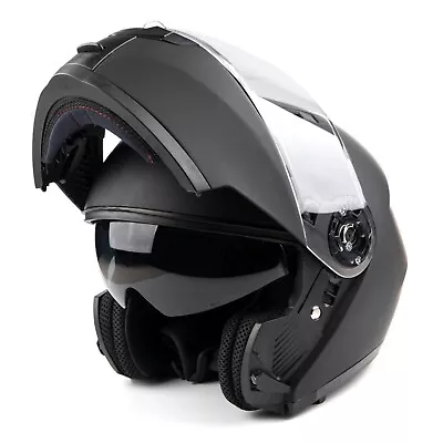 DOT Flip Up Adult Modular Helmet Motorcycle Integrated Sun Visor Men Women  • $69