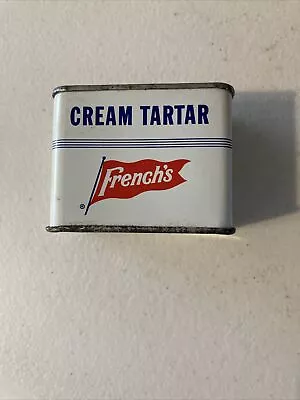 VINTAGE Frenchs CREAM TARTAR 1.5 Oz Tin GREAT SHAPE Almost Full!!! • $9.95