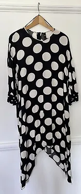 Zara Polka Dot Dress Asymmetric L • £4.99