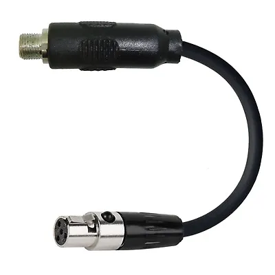 Sennheiser 3.5mm Locking Jack To Shure TA4F 4 Pin Mini XLR Microphone Adapter • £17.99