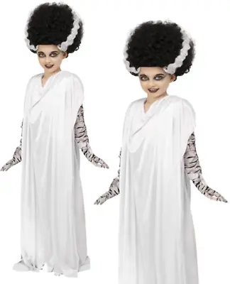 Universal Monsters Bride Of Frankenstein Costume Girls Halloween Fancy Dress Out • $55.05