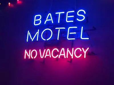 $224.49 • Buy Bates Motel No Vacancy Hotel 24 X20  Neon Light Sign Lamp Wall Decor Bar Windows