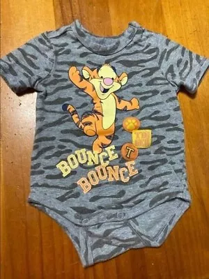 Disney Baby Tigger Boys Size 00 3-6m Ss Bodysuit Bounce Euc • $8.99