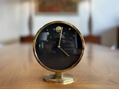 Vintage Howard Miller Brass Movado Desk / Table Clock Mid Century • $95