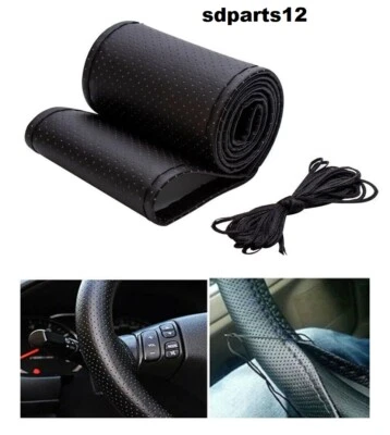 Coprivolante Auto In Microfibra - Universale 37-38cm, Nero, Antiscivolo E Traspirante - Foto 12