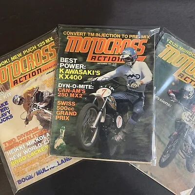 Motocross Action Magazine * Lot Of 3 * 1975 * JAN MAY SEP *  #MOT-1 • $28