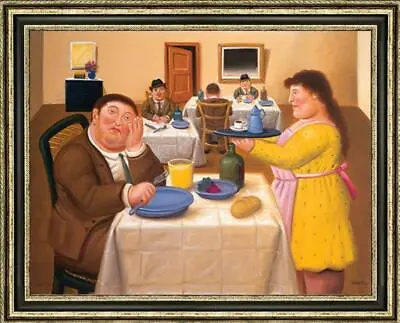 $450 • Buy Hand-painted Oil Painting Reproduction Of Fernando Botero Dinner On Canvas 