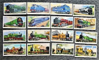 £3.50 • Buy Full Set Of 16 Kellogg Story Of The Locomotive Cards 1963 - Reproduction Reprint
