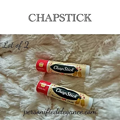 NEW ChapStick Lot Of 2 Toast To Love Limited Edition Lip Balm Vanilla Kiss • $13