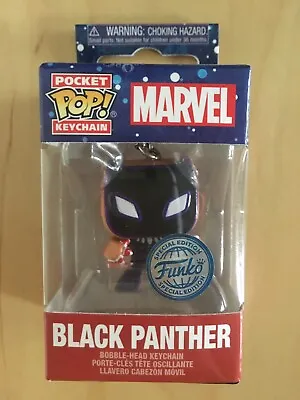 Funko Marvel Black Panther Gingerbread Man Pocket Pop Keychain Keyring Boxed New • £6.50