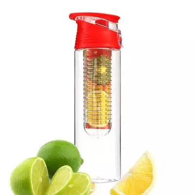 700ml FRUIT INFUSION Water Bottle Plastic BPA Free Sports Detox Portable Drinks • £6.99