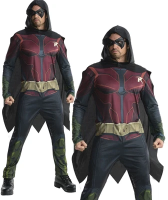 £31.49 • Buy Robin Arkham Mens Costume Superhero Licensed Adults Fancy Dress Batman