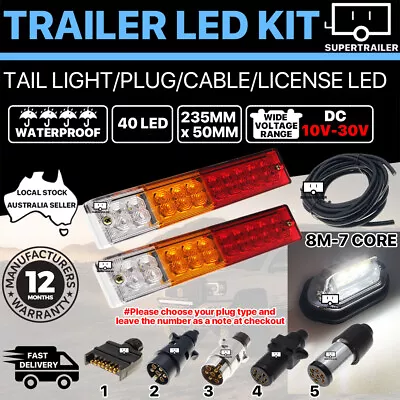 $57.95 • Buy Pair Of 40 LED Trailer Lights Kit, LED Tail Light, Truck, Caravan, UTE, Camper 