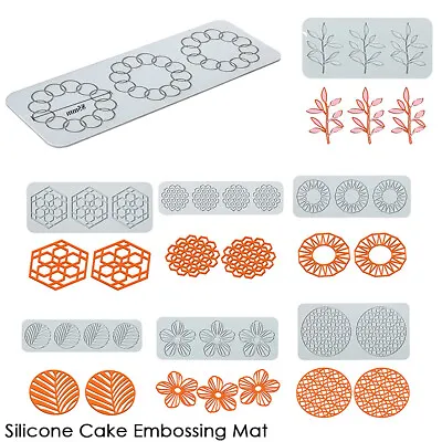Silicone Lace Cake Embossing Mat Sugar Decorating Craft Tools Pattern Moulds • £6.88