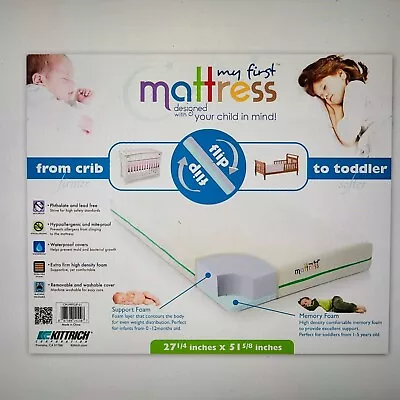 My First Crib Flip Mattress Breathable With Dual Purpose Memory Foam • $69.99