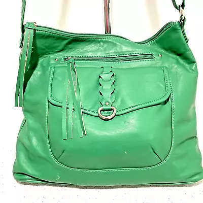 New Marc Fisher Green Shoulder Bag Crossbody Purse Soft Faux Leather Designer • $29.25