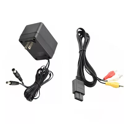 Audio AV RCA+AC Cable Power Supply Adapter Cord For Super Nintendo SNES Game Set • $7.49