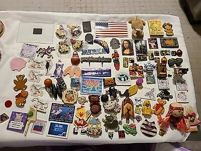 Large Lot Of 106 Fridge Magnets Refrigerator Vtg Animals Places Cats Dogs Bears • $45