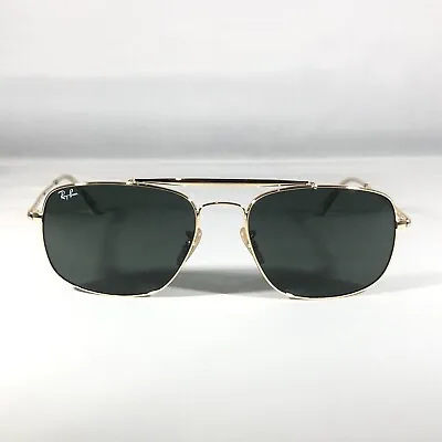 Ray-Ban Caravan Sunglasses Green Lenses Gold Frames Classic £148 • £99