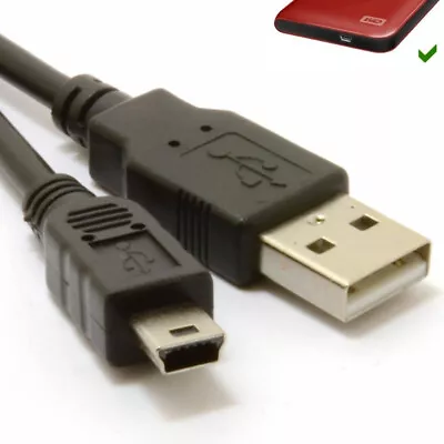 Mini USB Cable USB 2.0 A Male To Mini B 5 Pin V3 Data Charging Lead UK UKED • £2.20