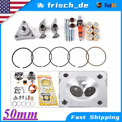 Big Bore Cylinder Piston Kit GY6 50cc 100cc Scooter Moped 1P39QMB 139QMB 50mm US • $62.70