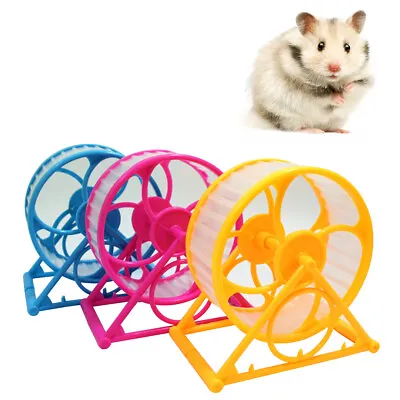 £4.49 • Buy Scroll Silent Hamster Mouse Rat Gerbil Pet Jogging Toy Wheel Running Exercise