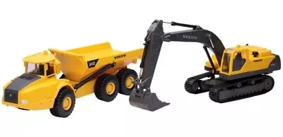 NEWRAY VOLVO EC460B LC Excavator And VOLVO A40D Dumper With Its 1/32 NEW01026 • £39.73